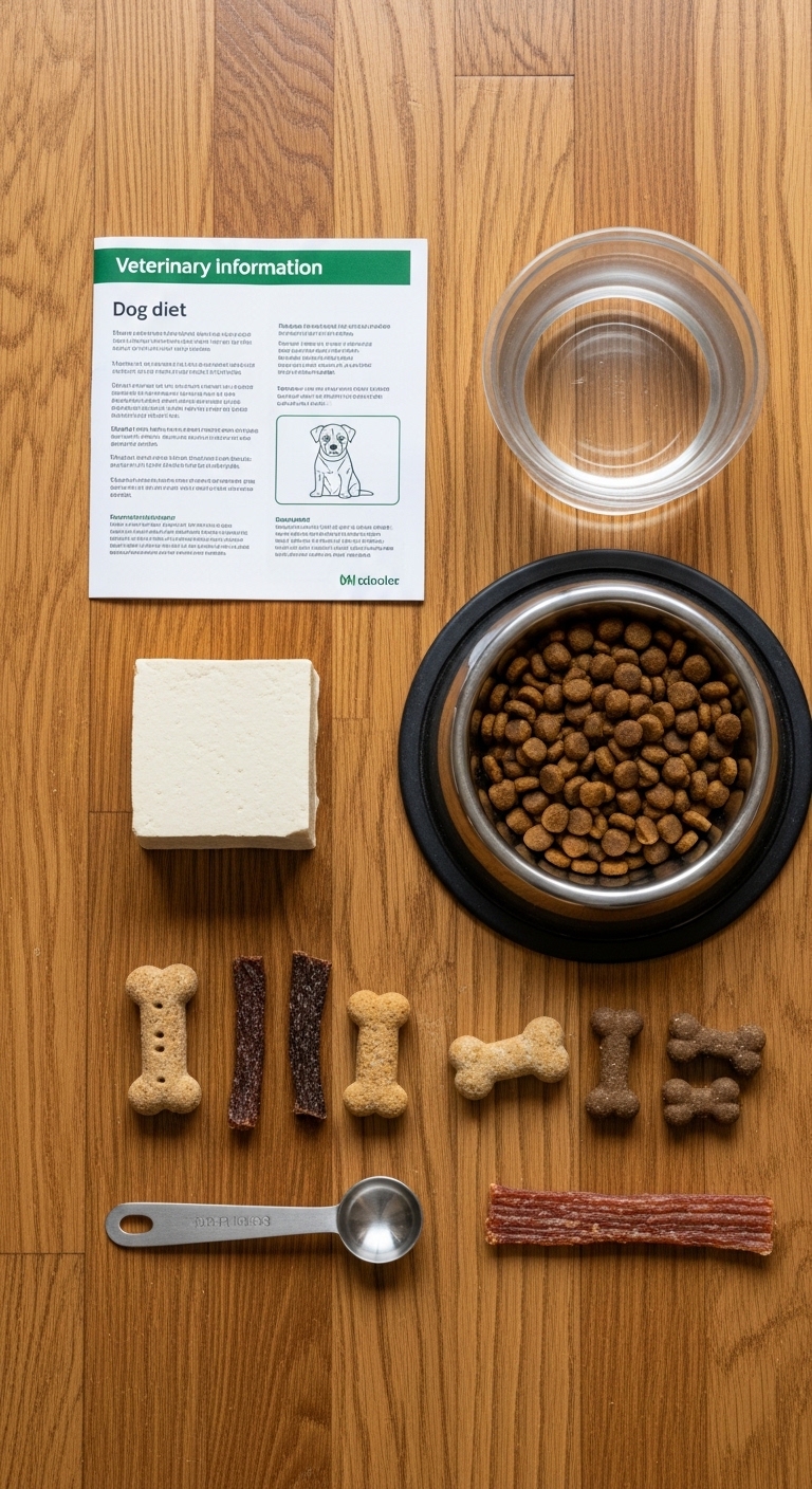A dog food bowl with a toy dog in it.