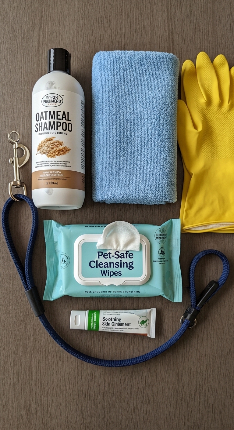 A blue and white towel with a white towel on top of it.
