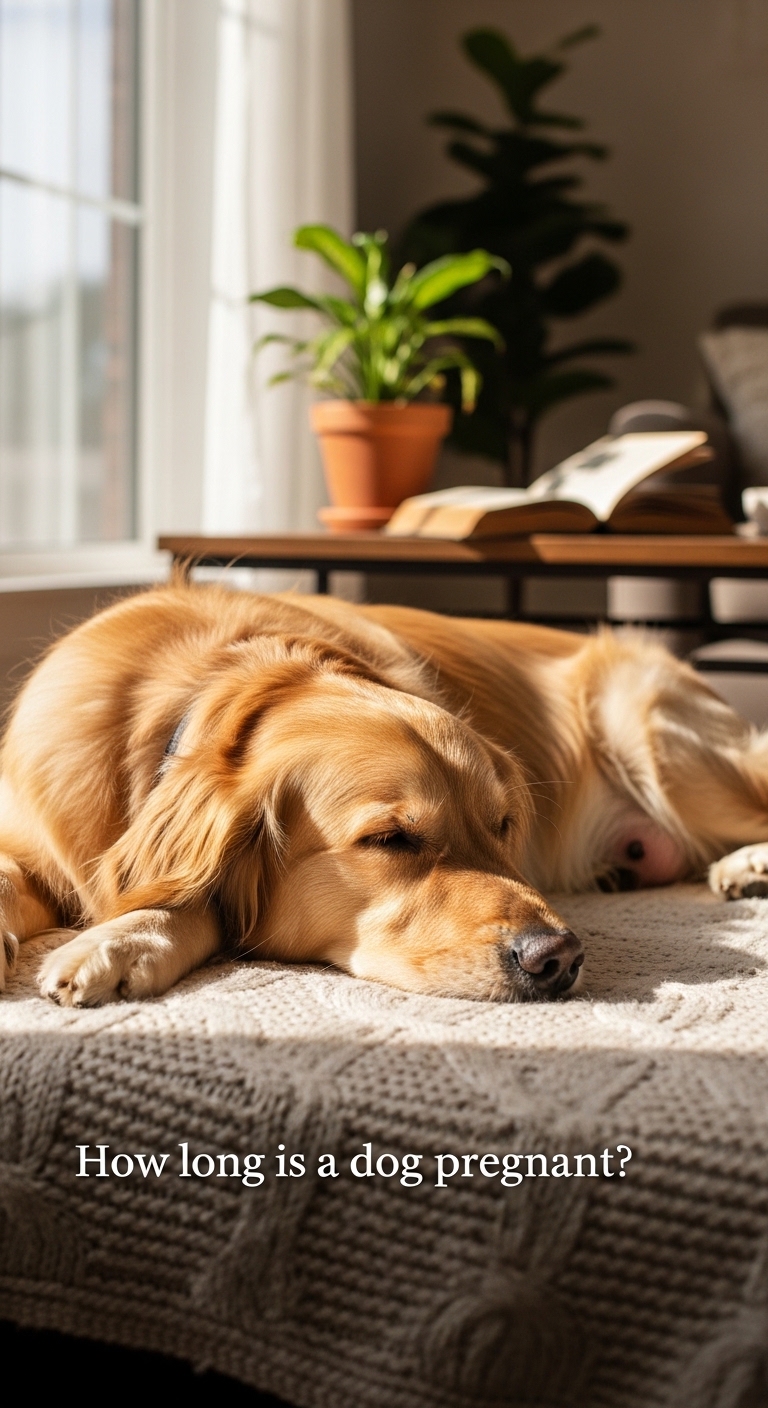 A dog is laying on a couch and appears to be pregnant.