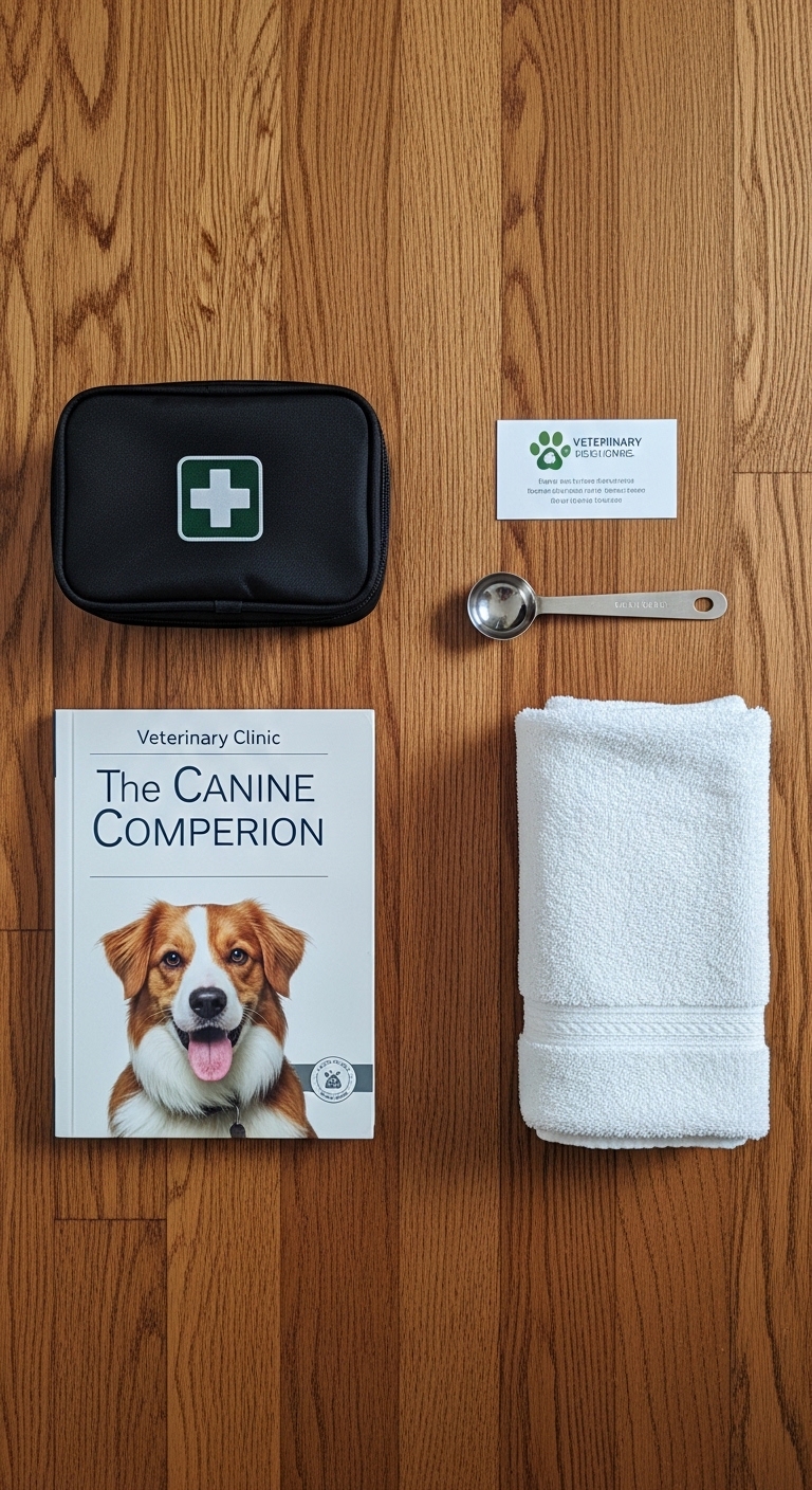 A book titled "The Canine Companion" is on a table.