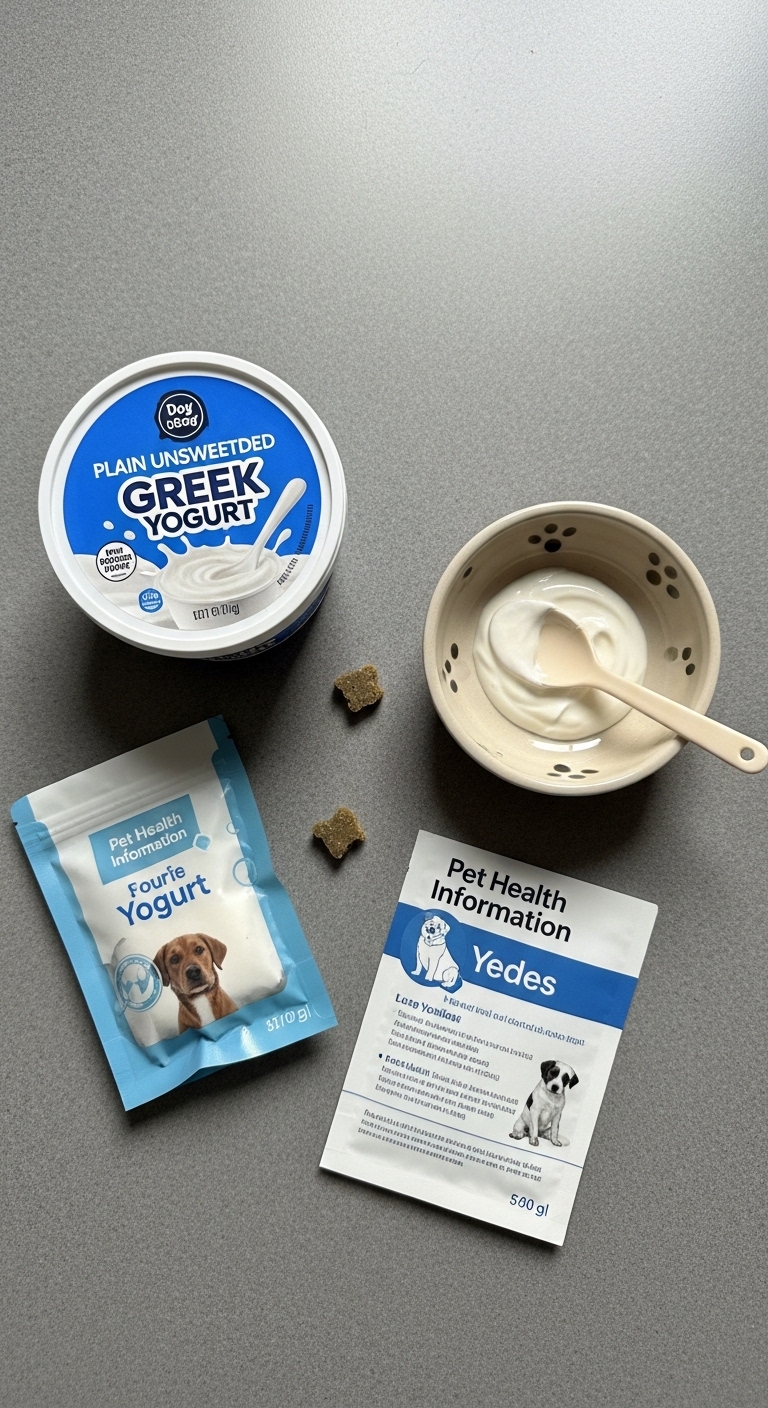 A bowl of yogurt and a bag of plain yogurt.