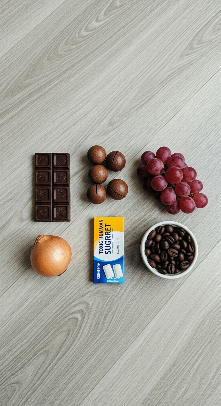 A bowl of grapes and a box of chocolates.