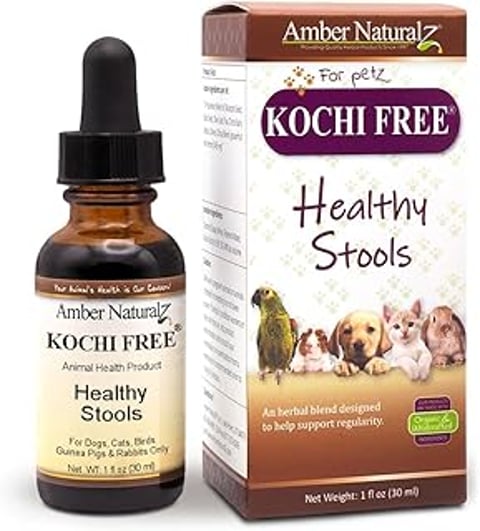 A bottle of Kochi Free Healthy Stools.