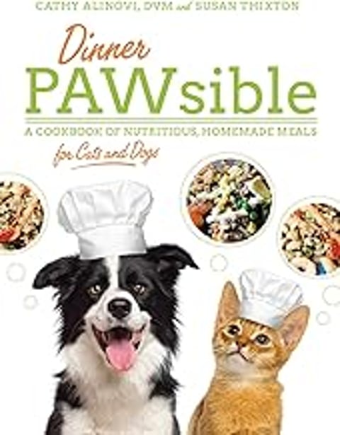 A cookbook of nutritious homemade meals for cats and dogs.