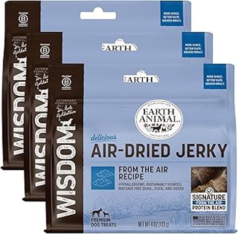 Two bags of Wisdom Air Dried Jerky.