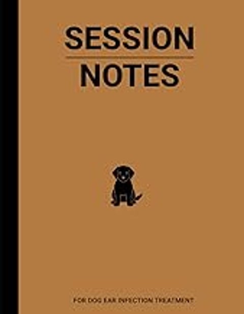 A book with a dog on the cover.